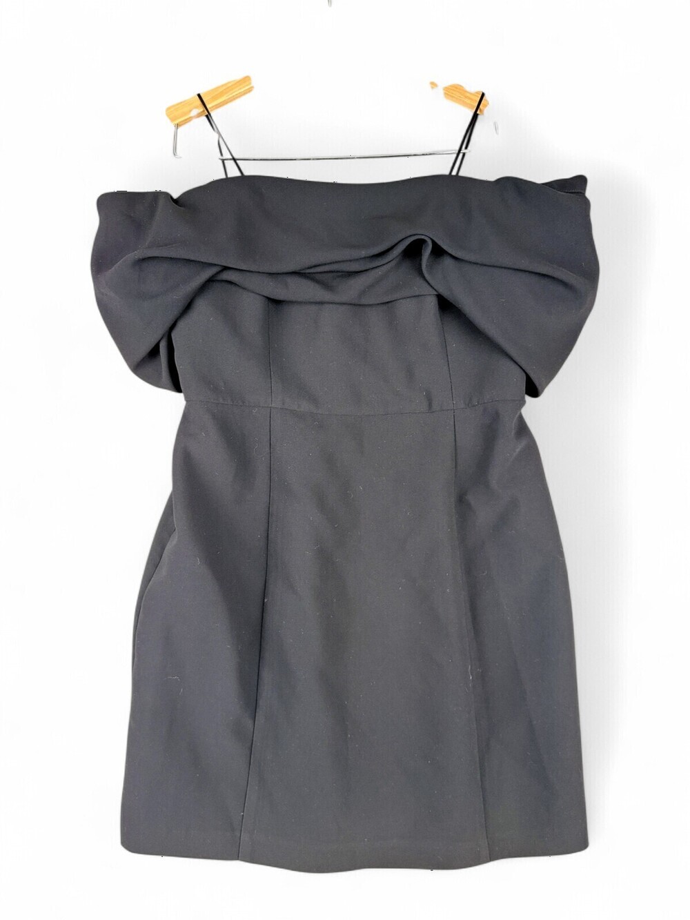 Amanda Uprichard Black Strapless Foldover Mini Dress M